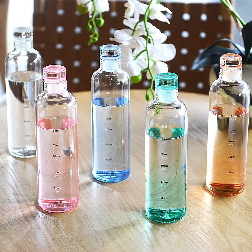 Coffee Tea Pictures - 500/750ML ขวดน้ํา INS สไตล์ Timescale โปร่งใสชาถ้วยกาแฟ