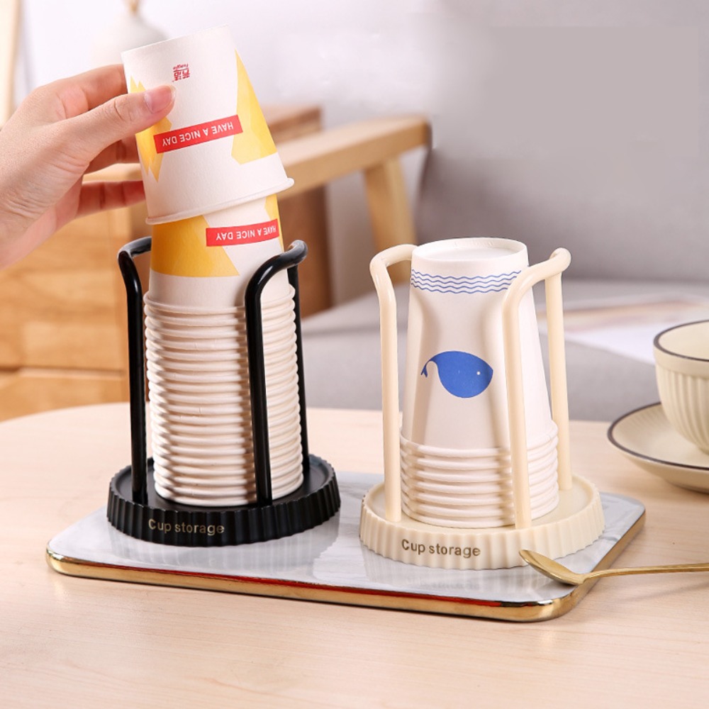 Coffee Tea Cup - ทิ้งถ้วยผู้ถือเดสก์ท็อปถ้วยกระดาษOrganizer Creative Non Perforated Storage RackสําหรับHome