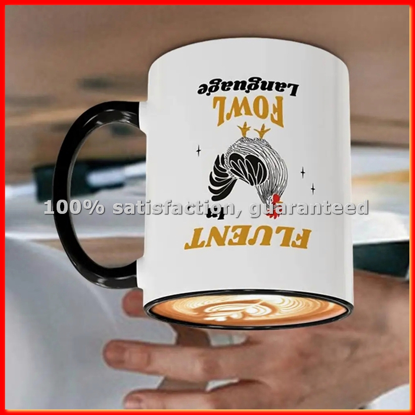 Coffee Tea And Cocoa - แก้วกาแฟเซรามิคลายไก่ ขนาด 11 ออนซ์ แก้วกาแฟทันสมัยสำหรับชา นม