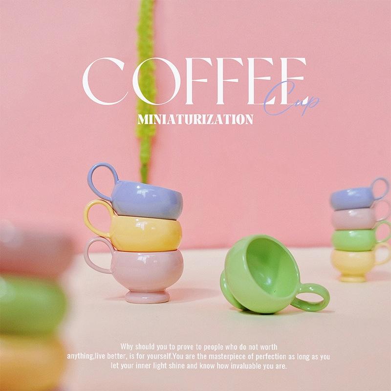 Coffee Tea Cup - แก้วกาแฟจิ๋ว 1 ชิ้น ของตกแต่ง ของเล่นจำลอง โมเดลบ้านตุ๊กตา