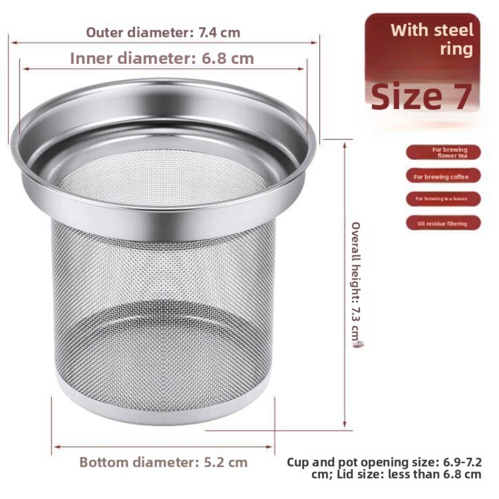 Coffee Tea Replacement - ที่กรองชาสแตนเลสแบบใหม่ อเนกประสงค์ ใช้ซ้ำได้ ตะแกรงกรองแบบตาข่าย สำหรับกรองชาและกาแฟ