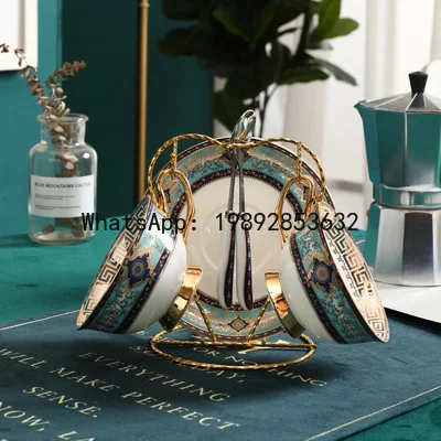 Coffee Tea Cup - ชุดกาแฟหรูหรา b20Luxury Bone China ชุดกาแฟพอร์ซเลนยุโรป 2