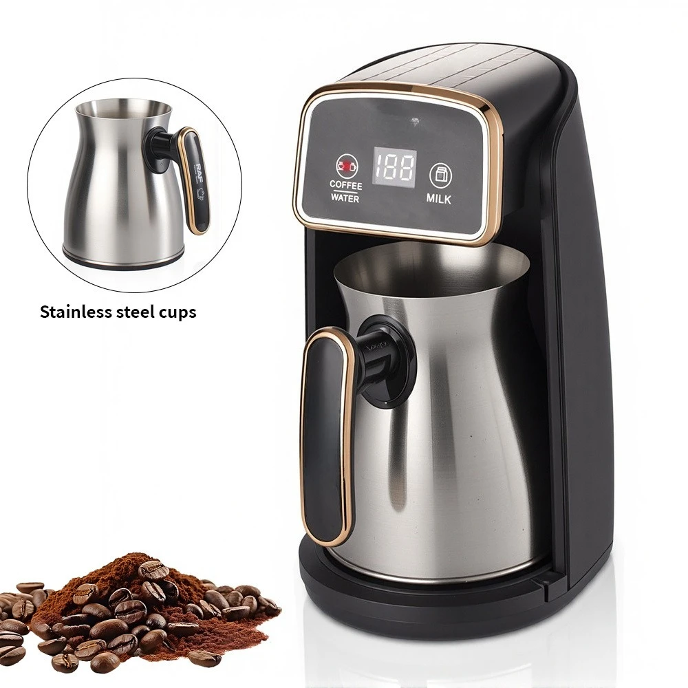 Coffee Tea Maker - เครื่องชงกาแฟไฟฟ้า ถ้วยสแตนเลส เครื่องชงกาแฟตุรกี เครื่องชงชา เครื่องอุ่นนม แบบพกพา