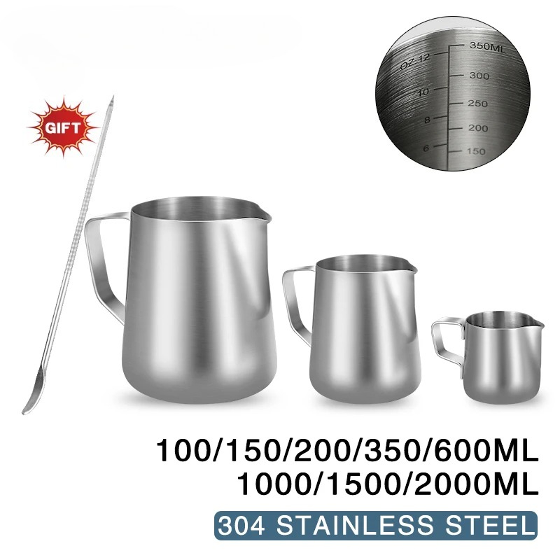 Professional สแตนเลสสตีลนม Fro - Barista Milk Jug บทวิจารณ์และราคา