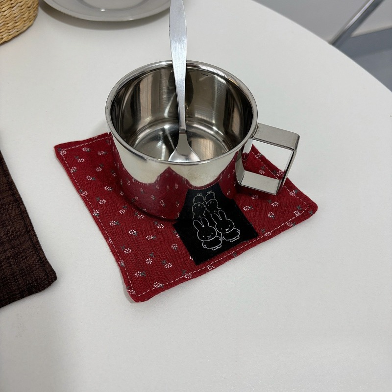 แผ่นรองแก้วผ้าลายมิฟฟี่สุดน่าร - Coffee Tea Cup บทวิจารณ์และราคา