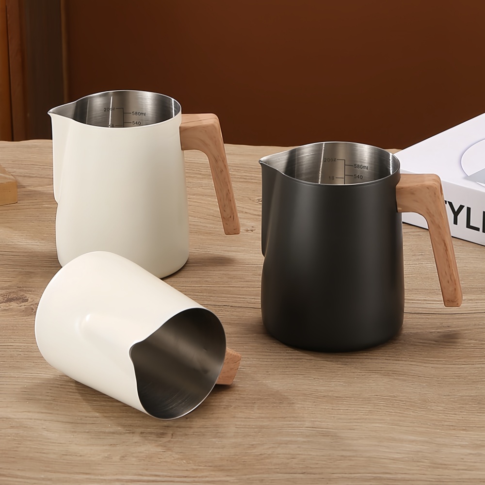 กาแฟนมFrothingเหยือกเหยือก 304 - Barista Milk Jug บทวิจารณ์และราคา