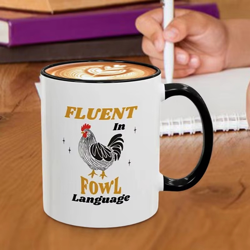 แก้วกาแฟเซรามิคลายไก่ ขนาด 11  - Coffee Tea And Cocoa บทวิจารณ์และราคา