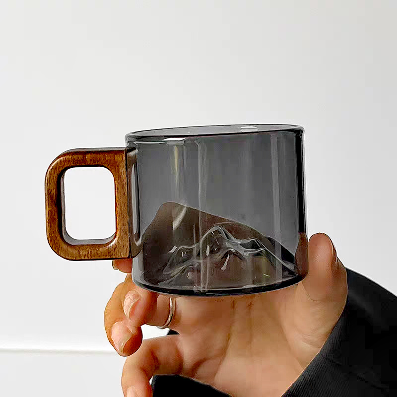 แก้วแก้วกาแฟหูจับทำจากไม้วอลนั - Coffee Tea Pictures บทวิจารณ์และราคา
