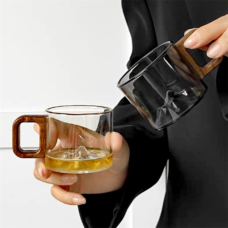 แก้วแก้วกาแฟหูจับทำจากไม้วอลนั - Coffee Tea Pictures บทวิจารณ์และราคา