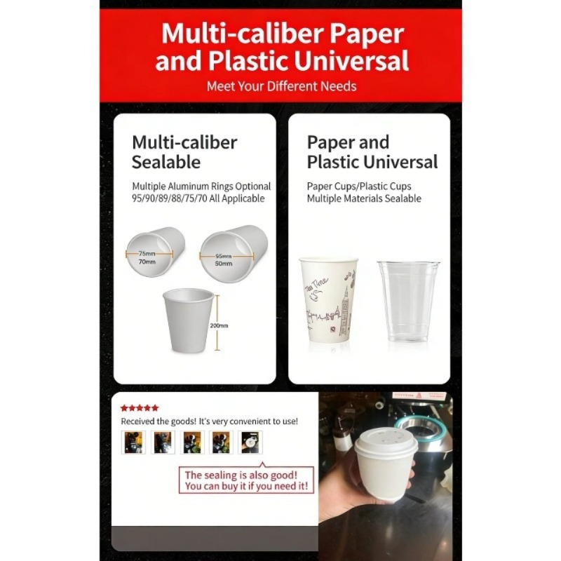 เครื่องซีลฝาพลาสติกอัตโนมัติเช - Coffee Tea Cup บทวิจารณ์และราคา