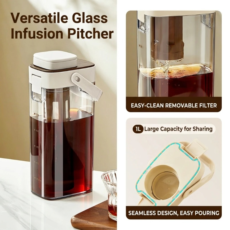 เหยือกชงกาแฟสกัดเย็นแบบปิดผนึก - Coffee Tea Maker บทวิจารณ์และราคา