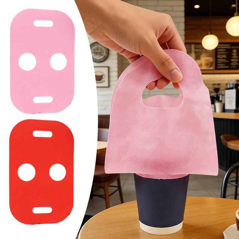 ถุงใส่แก้วชานมแบบไม่ทอ 50/100  - Coffee Tea Cup บทวิจารณ์และราคา