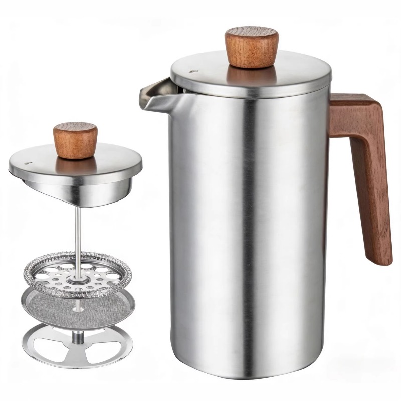หม้อเฟรนช์เพรสสแตนเลส JUSTINLA - Coffee Tea Maker บทวิจารณ์และราคา