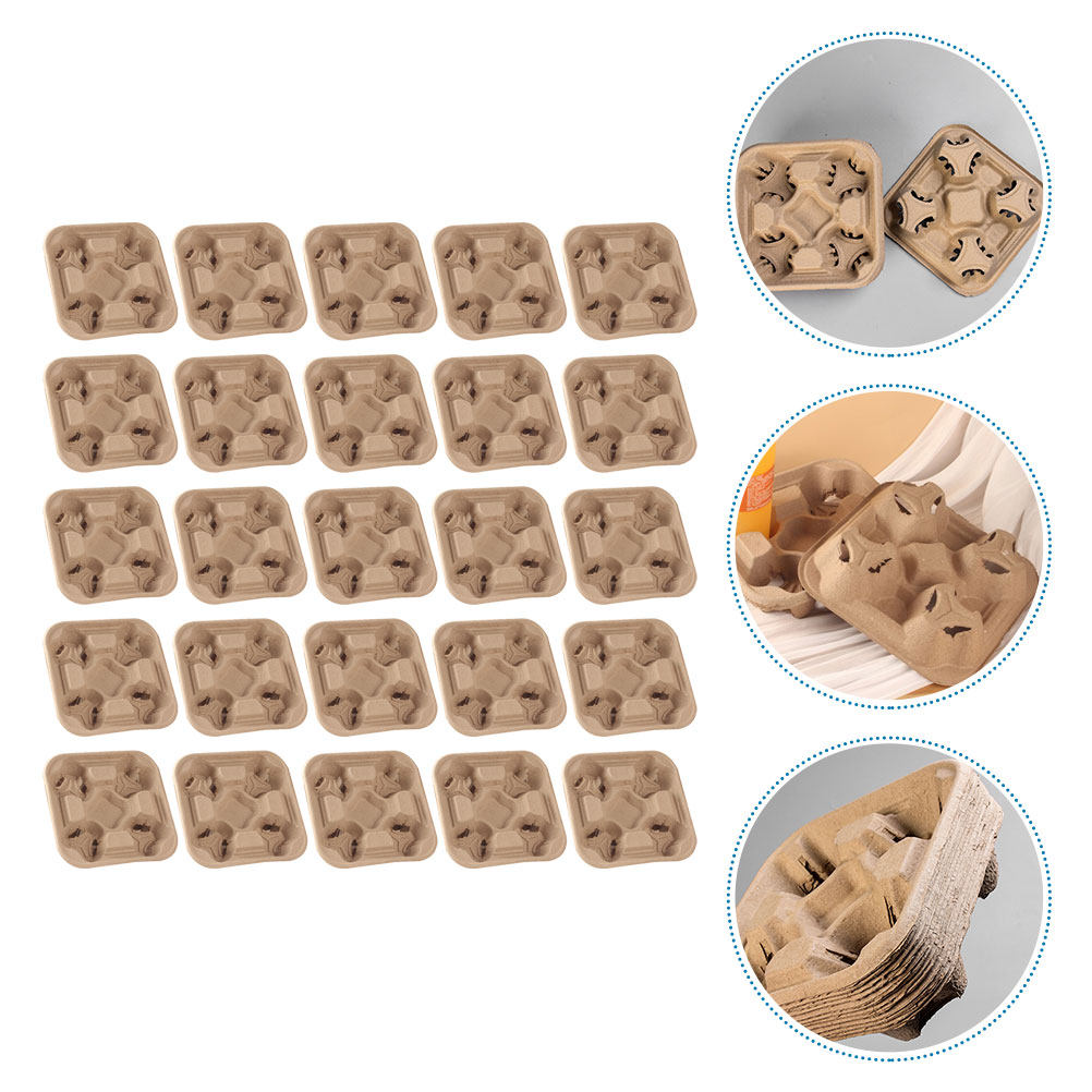 ถาดใส่แก้วกระดาษแบบสี่ช่อง 25  - Coffee Tea Cup บทวิจารณ์และราคา