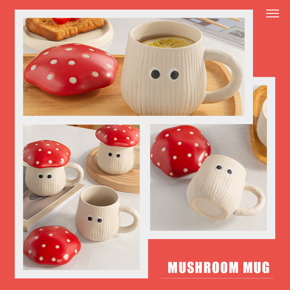 แก้วกาแฟเซรามิกรูปเห็ด น่ารัก  - Coffee Tea And Cocoa บทวิจารณ์และราคา
