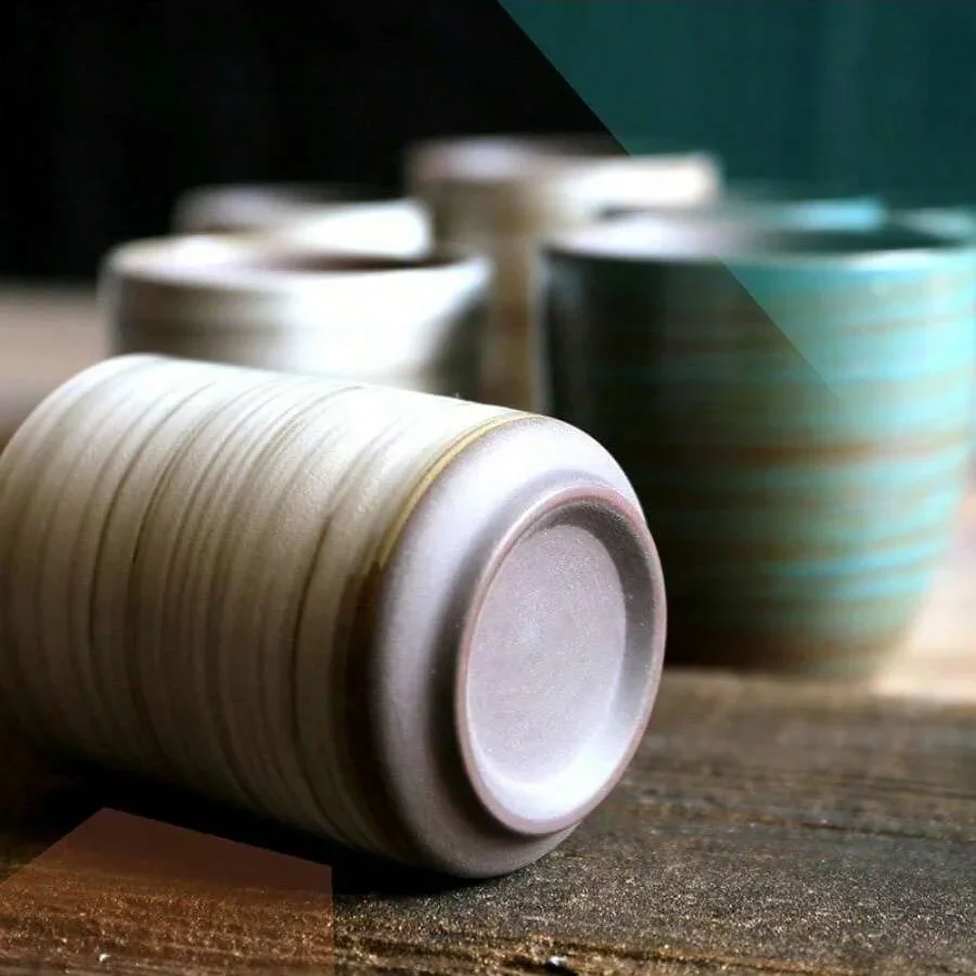 มือวาด Crackle Glaze สโตนแวร์แ - Coffee Tea Pictures บทวิจารณ์และราคา