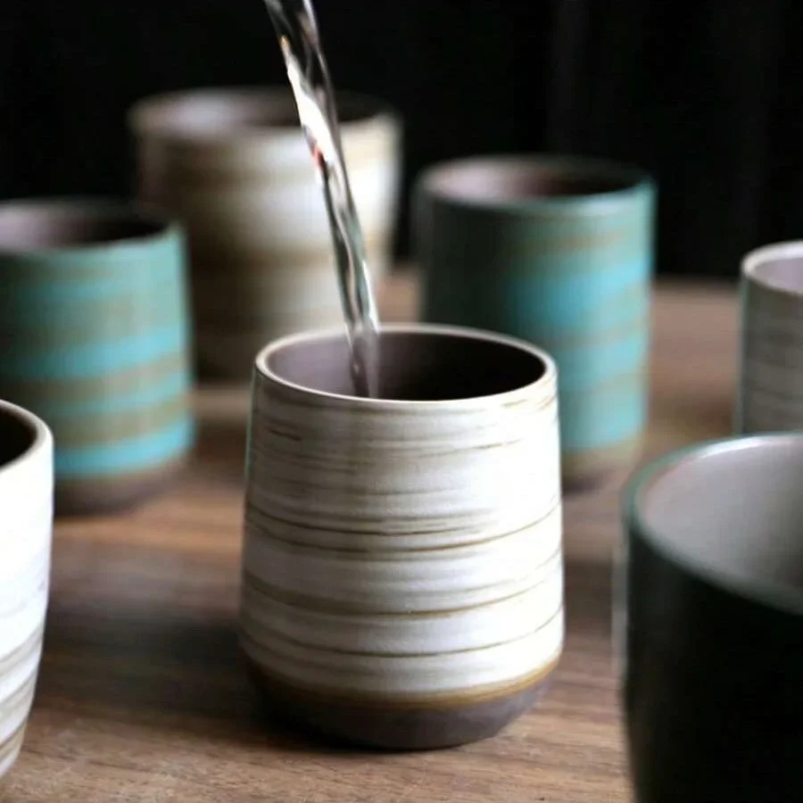 มือวาด Crackle Glaze สโตนแวร์แ - Coffee Tea Pictures บทวิจารณ์และราคา