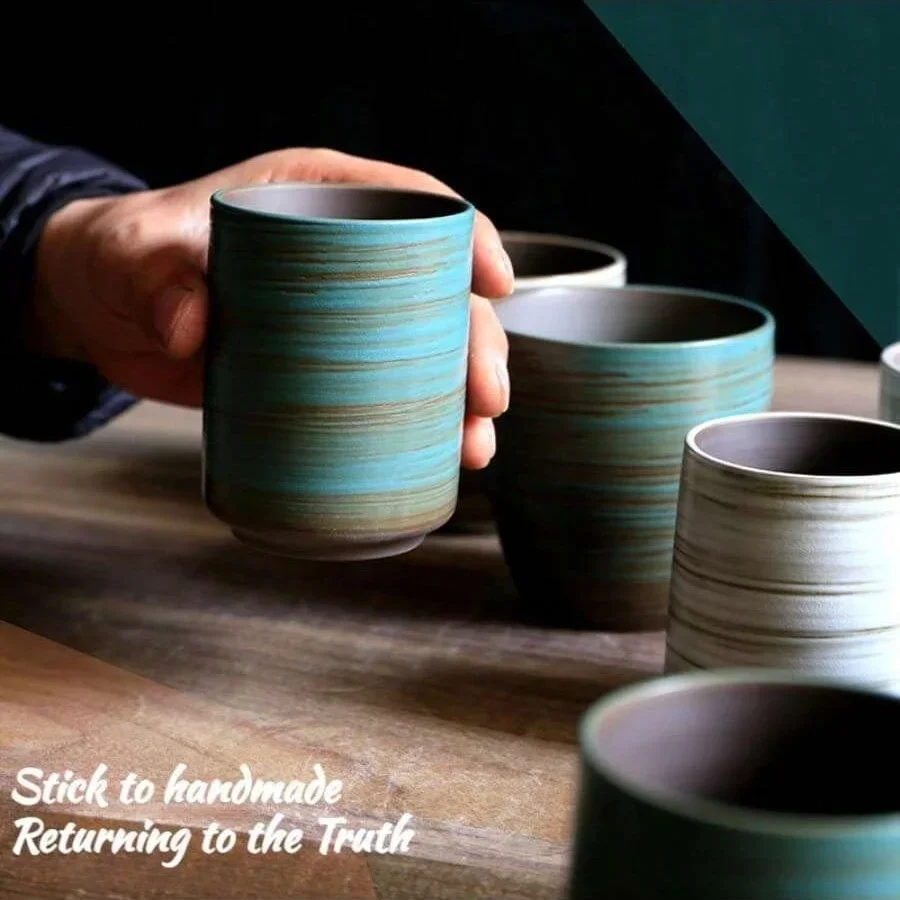 มือวาด Crackle Glaze สโตนแวร์แ - Coffee Tea Pictures บทวิจารณ์และราคา