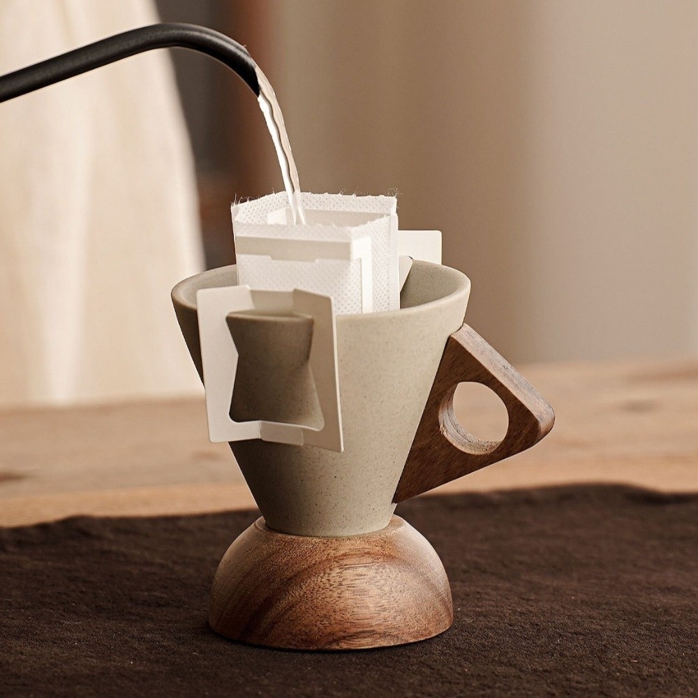 แก้วเซรามิกทรงกรวยสามเหลี่ยมแบ - Coffee Tea Pictures บทวิจารณ์และราคา